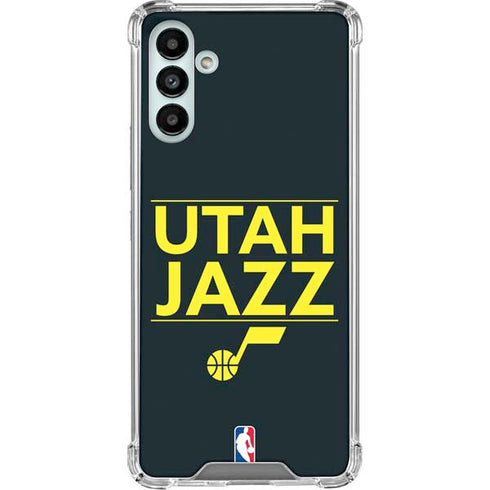 NBA Utah Jazz Standard - Black Galaxy A13 5G Clear Case