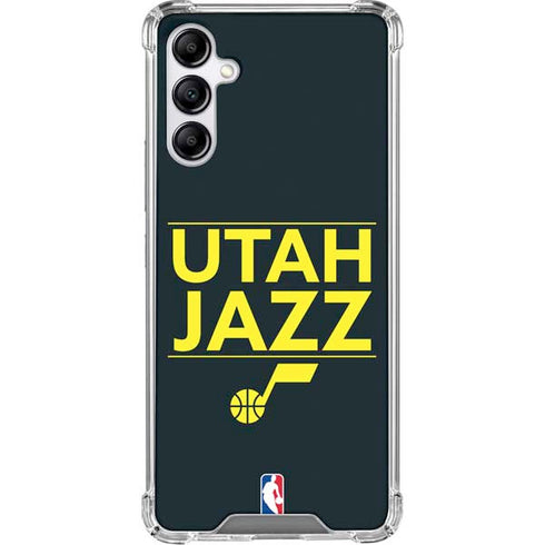 NBA Utah Jazz Standard - Black Galaxy A14 5G Clear Case