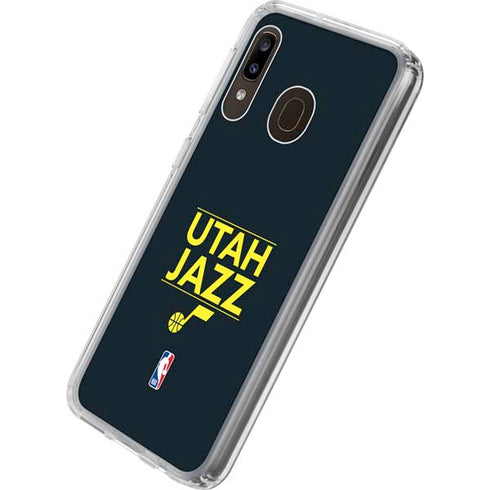 NBA Utah Jazz Standard - Black Galaxy A20 Clear Case