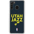 NBA Utah Jazz Standard - Black Galaxy A21 Clear Case