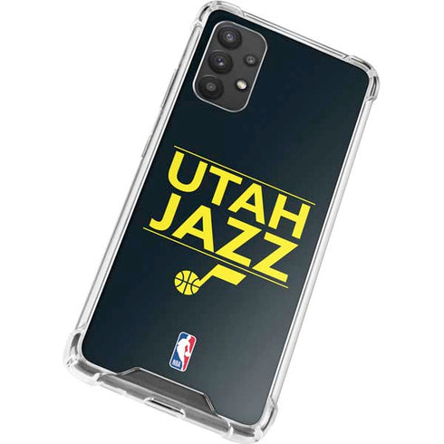 NBA Utah Jazz Standard - Black Galaxy A32 5G Clear Case