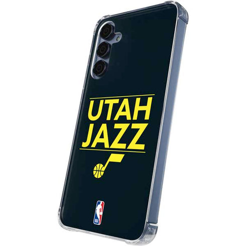 NBA Utah Jazz Standard - Black Galaxy A35 5G Clear Case