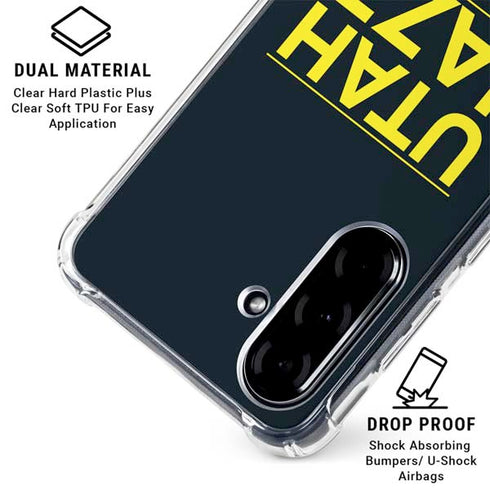 NBA Utah Jazz Standard - Black Galaxy A36 5G Clear Case