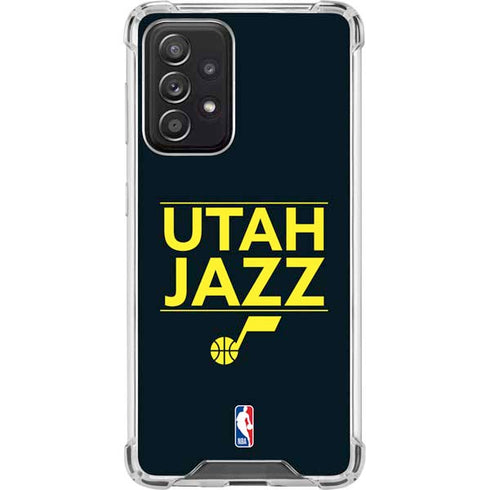 NBA Utah Jazz Standard - Black Galaxy A52 5G Clear Case