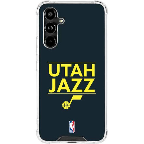 NBA Utah Jazz Standard - Black Galaxy A54 5G Clear Case