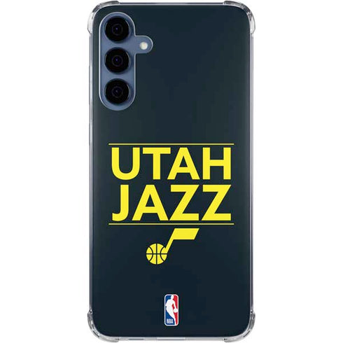NBA Utah Jazz Standard - Black Galaxy A55 5G Clear Case