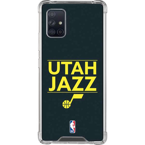 NBA Utah Jazz Standard - Black Galaxy A71 5G Clear Case