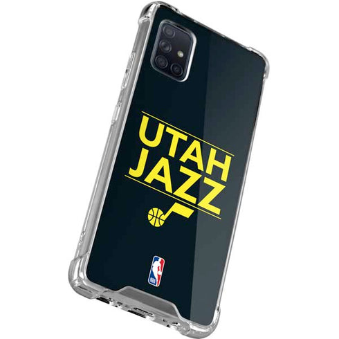 NBA Utah Jazz Standard - Black Galaxy A71 5G Clear Case