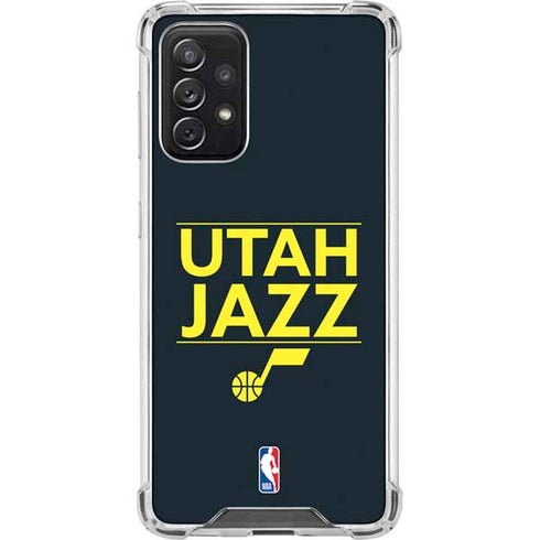 NBA Utah Jazz Standard - Black Galaxy A72 5G Clear Case
