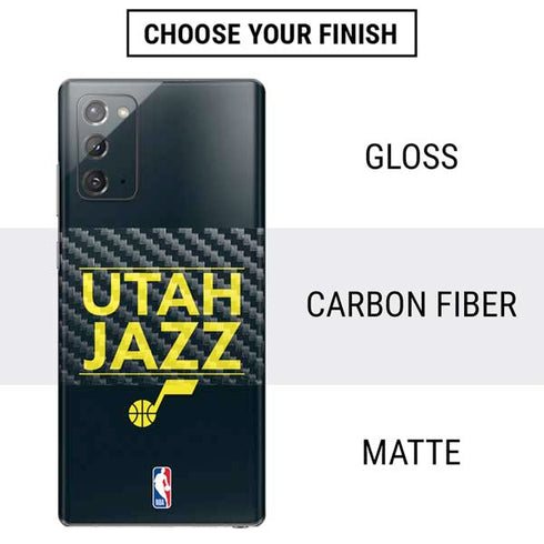 NBA Utah Jazz Standard - Black Galaxy Note20 5G Skin