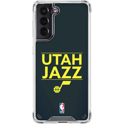 NBA Utah Jazz Standard - Black Galaxy S21 5G Clear Case