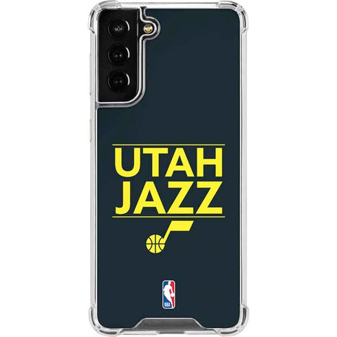 NBA Utah Jazz Standard - Black Galaxy S21 FE Clear Case