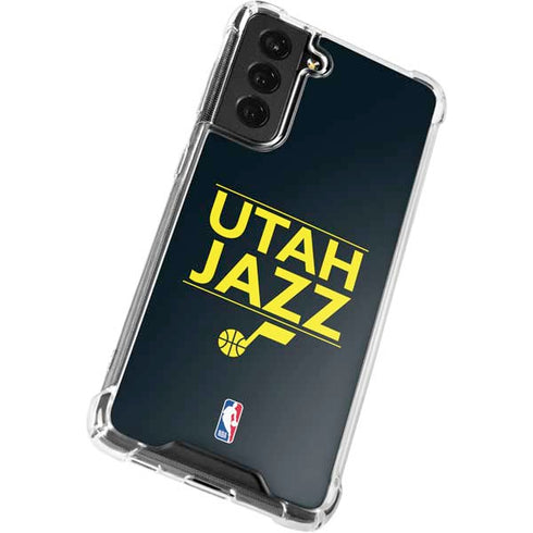 NBA Utah Jazz Standard - Black Galaxy S21 FE Clear Case