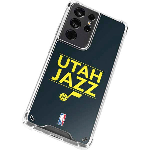 NBA Utah Jazz Standard - Black Galaxy S21 Ultra 5G Clear Case