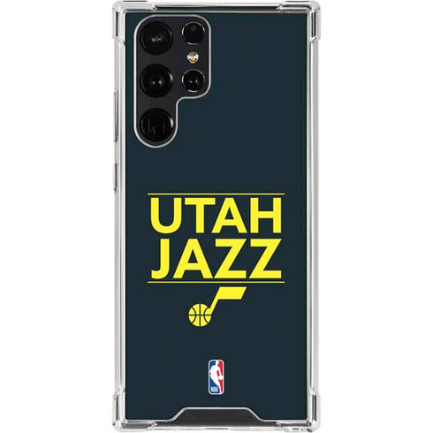 NBA Utah Jazz Standard - Black Galaxy S22 Ultra Clear Case