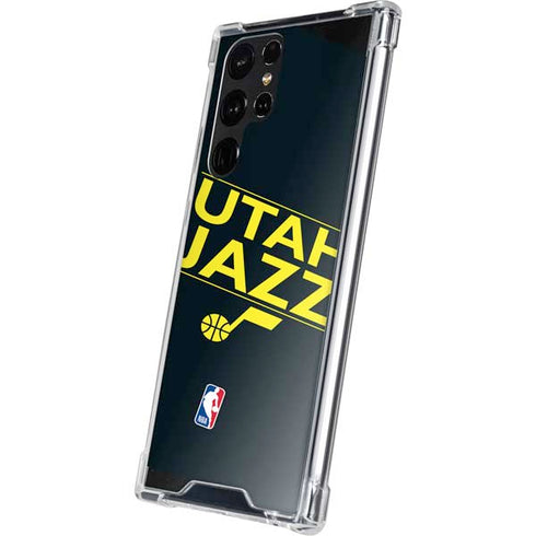 NBA Utah Jazz Standard - Black Galaxy S22 Ultra Clear Case