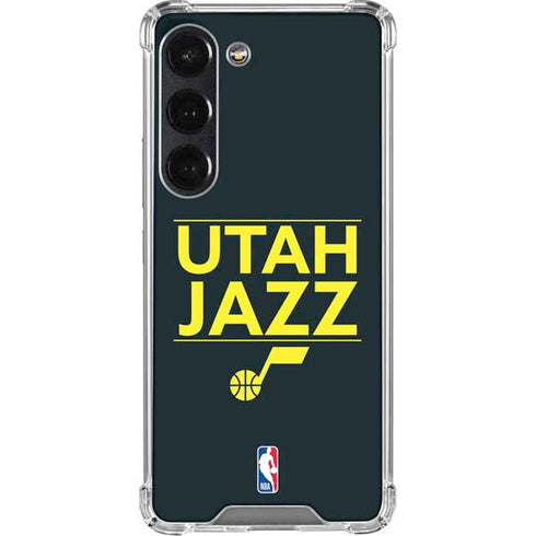 NBA Utah Jazz Standard - Black Galaxy S23 Clear Case