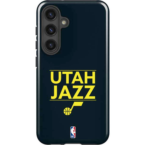 NBA Utah Jazz Standard - Black Galaxy S25 Impact Case