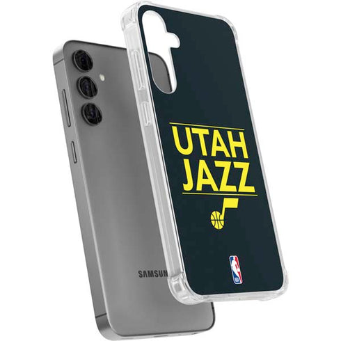 NBA Utah Jazz Standard - Black Galaxy S24 Plus Clear Case