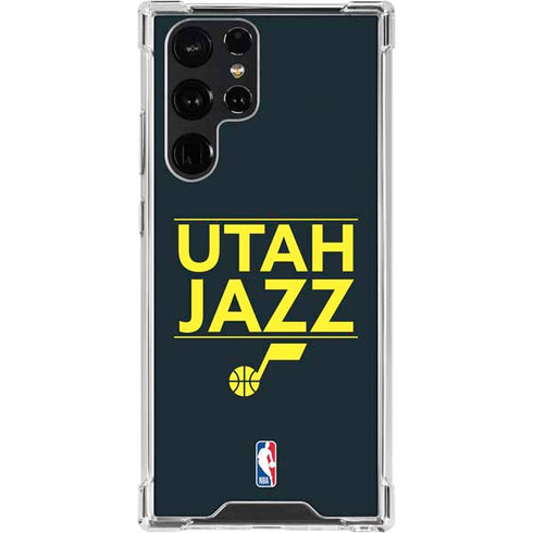 NBA Utah Jazz Standard - Black Galaxy S24 Ultra Clear Case
