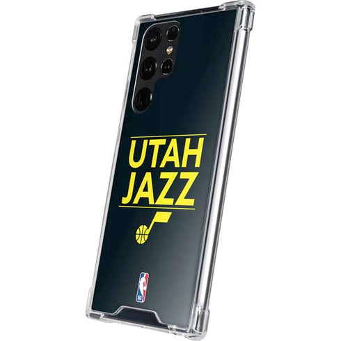 NBA Utah Jazz Standard - Black Galaxy S24 Ultra Clear Case