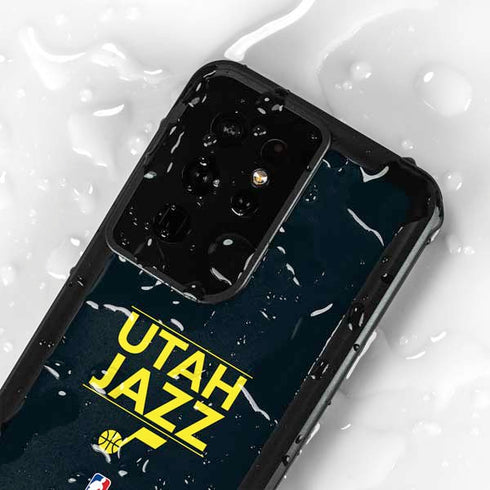 NBA Utah Jazz Standard - Black Galaxy S24 Ultra Waterproof Case