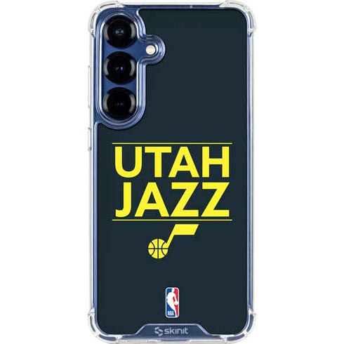 NBA Utah Jazz Standard - Black Galaxy S25 Clear Case