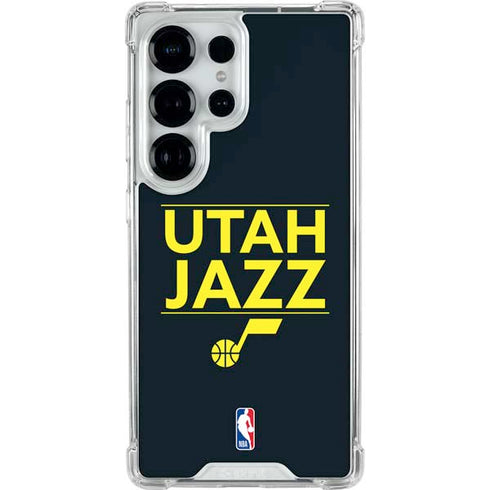 NBA Utah Jazz Standard - Black Galaxy S25 Ultra Clear Case
