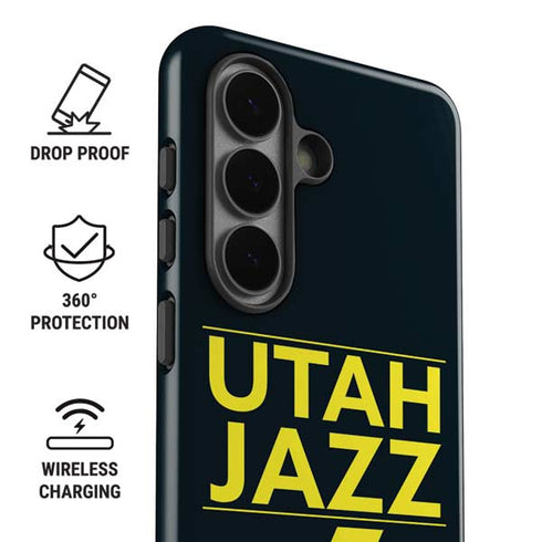 NBA Utah Jazz Standard - Black Galaxy S26 Impact Case