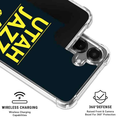 NBA Utah Jazz Standard - Black Galaxy S26 Plus Clear Case