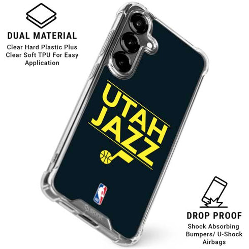 NBA Utah Jazz Standard - Black Galaxy S26 Plus Clear Case
