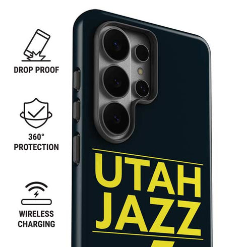 NBA Utah Jazz Standard - Black Galaxy S26 Ultra Impact Case