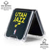 NBA Utah Jazz Standard - Black Galaxy Z Flip6 Clear Case