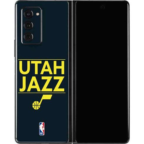 NBA Utah Jazz Standard - Black Galaxy Z Fold2 5G Skin