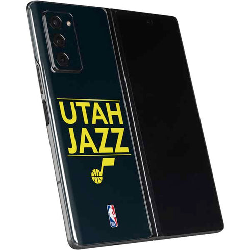 NBA Utah Jazz Standard - Black Galaxy Z Fold2 5G Skin