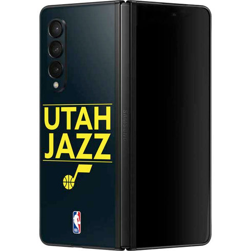 NBA Utah Jazz Standard - Black Galaxy Z Fold3 5G Skin