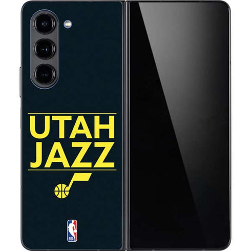 NBA Utah Jazz Standard - Black Galaxy Z Fold5 5G Skin