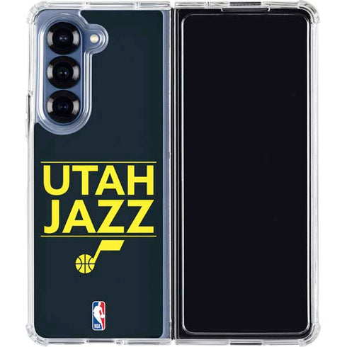 NBA Utah Jazz Standard - Black Galaxy Z Fold6 Clear Case