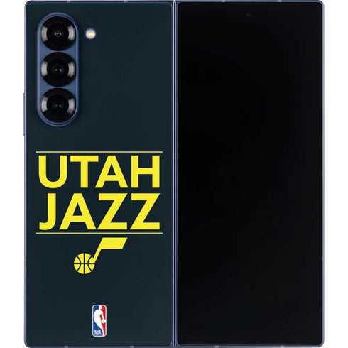 NBA Utah Jazz Standard - Black Galaxy Z Fold6 Skin