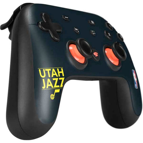 NBA Utah Jazz Standard - Black Google Stadia Controller Skin
