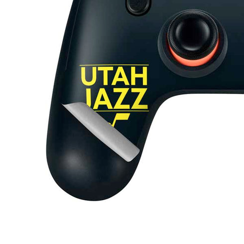 NBA Utah Jazz Standard - Black Google Stadia Controller Skin