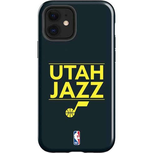 NBA Utah Jazz Standard - Black iPhone 12 Impact Case