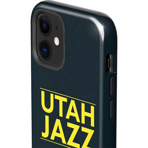 NBA Utah Jazz Standard - Black iPhone 12 Impact Case