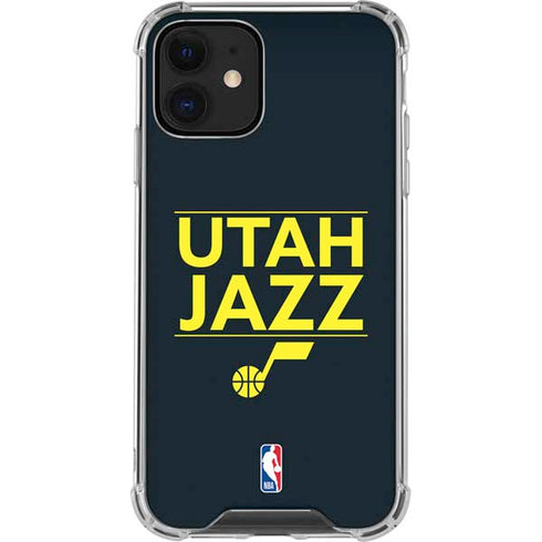 NBA Utah Jazz Standard - Black iPhone 12 Mini Clear Case