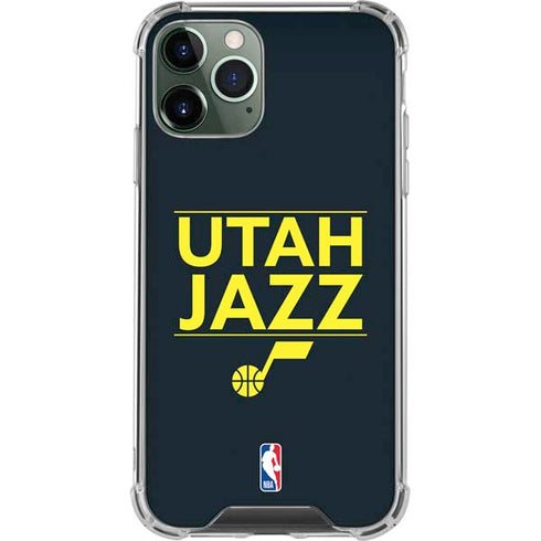 NBA Utah Jazz Standard - Black iPhone 12 Pro Clear Case