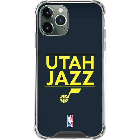 NBA Utah Jazz Standard - Black iPhone 12 Pro Max Clear Case