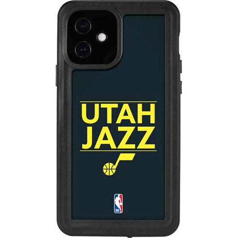 NBA Utah Jazz Standard - Black iPhone 12 Waterproof Case