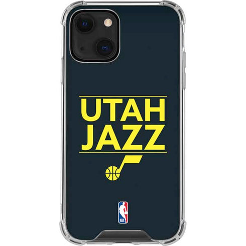 NBA Utah Jazz Standard - Black iPhone 13 Mini Clear Case