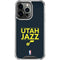 NBA Utah Jazz Standard - Black iPhone 14 Pro Clear Case