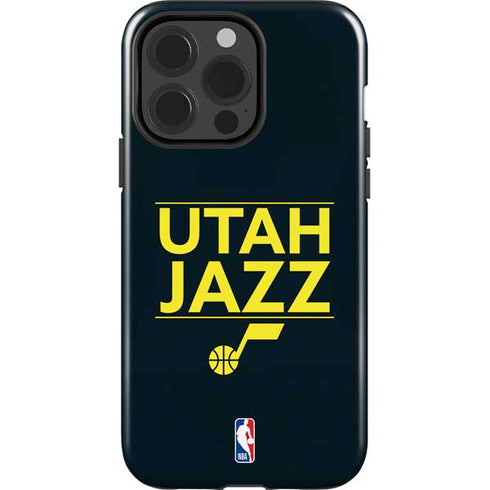 NBA Utah Jazz Standard - Black iPhone 14 Pro Impact Case